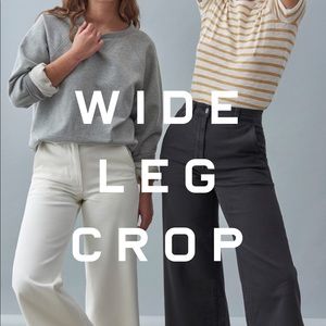 EVERLANE wide leg crop pants